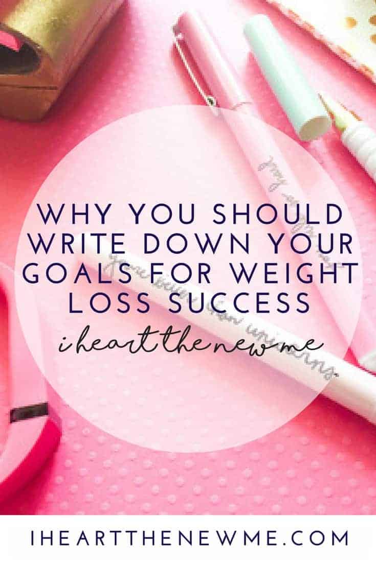Write down your goals for weight loss success. Writing down goals is a proven way to achieve your goals! Here's why!